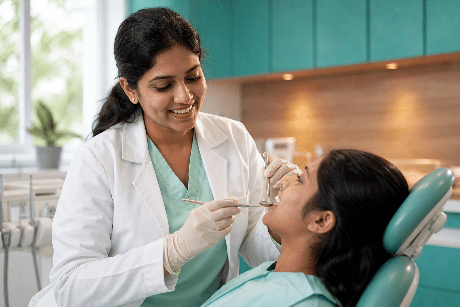 Dental doctor at work